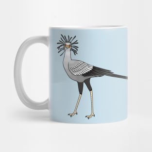 Secretary bird cartoon illustration Mug